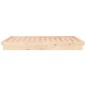 vidaXL Estructura de cama con LED madera maciza gris 135x190 cm vidaXL Estructura de cama con LED madera maciza gris 135x190 cm