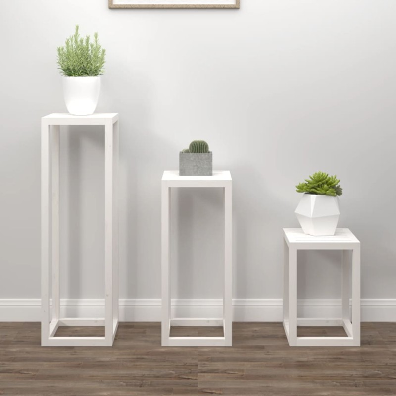 vidaXL Set de bar 3 piezas madera maciza de pino blanco vidaXL Set de bar 3 piezas madera maciza de pino blanco
