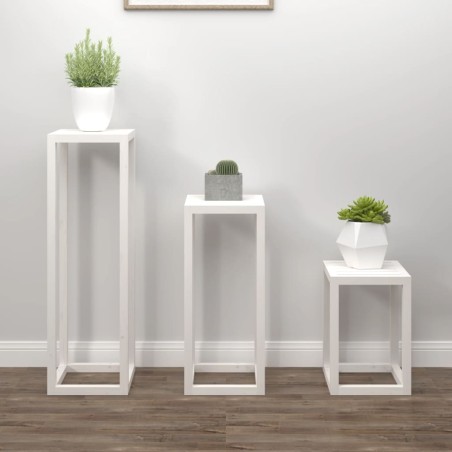 vidaXL Set de bar 3 piezas madera maciza de pino blanco