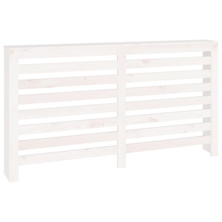 vidaXL Cubierta de radiador madera maciza de pino blanco 153x19x84 cm