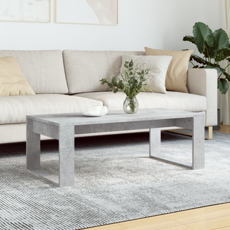 vidaXL Mesa de centro madera de ingeniería gris hormigón 102x50x35 cm vidaXL Mesa de centro madera de ingeniería gris hormigón 102x50x35 cm