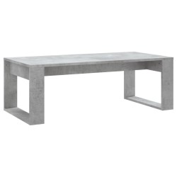 vidaXL Mesa de centro madera de ingeniería gris hormigón 102x50x35 cm