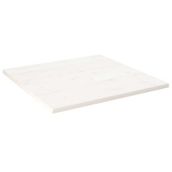 vidaXL Tablero de mesa cuadrado madera maciza pino blanco 80x80x2,5 cm