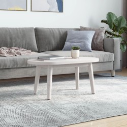 vidaXL Tablero de mesa ovalado madera maciza pino blanco 80x40x2,5 cm