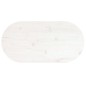 vidaXL Tablero de mesa ovalado madera maciza pino blanco 80x40x2,5 cm vidaXL Tablero de mesa ovalado madera maciza pino blanco 80x40x2,5 cm