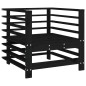 vidaXL Sillones de jardín con cojines 2 uds madera maciza pino negro vidaXL Sillones de jardín con cojines 2 uds madera maciza pino negro