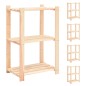 vidaXL Estantería 3 niveles 5 unidades madera pino maciza 150 kg vidaXL Estantería 3 niveles 5 unidades madera pino maciza 150 kg