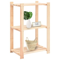 vidaXL Estantería 3 niveles 5 unidades madera pino maciza 150 kg