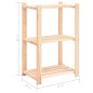 vidaXL Estantería 3 niveles 5 unidades madera pino maciza 150 kg vidaXL Estantería 3 niveles 5 unidades madera pino maciza 150 kg