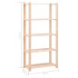 vidaXL Estantería 5 niveles 3 unidades madera pino maciza 250 kg vidaXL Estantería 5 niveles 3 unidades madera pino maciza 250 kg
