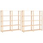 vidaXL Estantería 5 niveles 2 unidades madera pino maciza 500 kg vidaXL Estantería 5 niveles 2 unidades madera pino maciza 500 kg