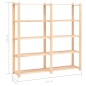 vidaXL Estantería 5 niveles 2 unidades madera pino maciza 500 kg vidaXL Estantería 5 niveles 2 unidades madera pino maciza 500 kg
