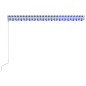 vidaXL Toldo automático retráctil azul y blanco 450x300 cm