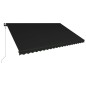 vidaXL Toldo retráctil LED y sensor de viento gris antracita 500x300cm vidaXL Toldo retráctil LED y sensor de viento gris antracita 500x300cm