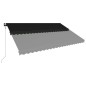 vidaXL Toldo retráctil LED y sensor de viento gris antracita 500x300cm vidaXL Toldo retráctil LED y sensor de viento gris antracita 500x300cm