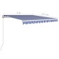 vidaXL Toldo manual retráctil azul y blanco 300x250 cm vidaXL Toldo manual retráctil azul y blanco 300x250 cm