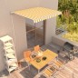vidaXL Toldo manual retráctil amarillo y blanco 300x250 cm vidaXL Toldo manual retráctil amarillo y blanco 300x250 cm