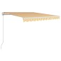 vidaXL Toldo manual retráctil amarillo y blanco 300x250 cm vidaXL Toldo manual retráctil amarillo y blanco 300x250 cm