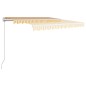 vidaXL Toldo manual retráctil amarillo y blanco 300x250 cm vidaXL Toldo manual retráctil amarillo y blanco 300x250 cm