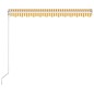 vidaXL Toldo manual retráctil amarillo y blanco 300x250 cm vidaXL Toldo manual retráctil amarillo y blanco 300x250 cm