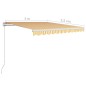vidaXL Toldo manual retráctil amarillo y blanco 300x250 cm vidaXL Toldo manual retráctil amarillo y blanco 300x250 cm
