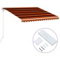 vidaXL Toldo automático retráctil naranja y marrón 450x300 cm