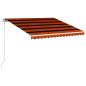 vidaXL Toldo automático retráctil naranja y marrón 450x300 cm
