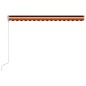 vidaXL Toldo automático retráctil naranja y marrón 450x300 cm