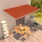 vidaXL Toldo manual retráctil naranja y marrón 600x300 cm vidaXL Toldo manual retráctil naranja y marrón 600x300 cm