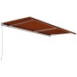 vidaXL Toldo manual retráctil naranja y marrón 600x300 cm vidaXL Toldo manual retráctil naranja y marrón 600x300 cm