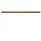 vidaXL Toldo manual retráctil naranja y marrón 600x300 cm vidaXL Toldo manual retráctil naranja y marrón 600x300 cm