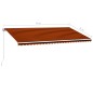 vidaXL Toldo manual retráctil naranja y marrón 600x300 cm vidaXL Toldo manual retráctil naranja y marrón 600x300 cm