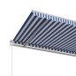 vidaXL Toldo automático retráctil azul y blanco 600x300 cm vidaXL Toldo automático retráctil azul y blanco 600x300 cm