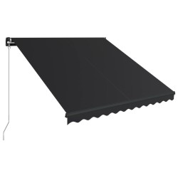 vidaXL Toldo retráctil manual gris antracita 350x250 cm