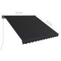 vidaXL Toldo retráctil manual gris antracita 350x250 cm vidaXL Toldo retráctil manual gris antracita 350x250 cm
