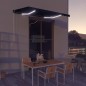 vidaXL Toldo retráctil manual con LED gris antracita 350x250 cm