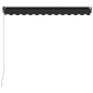 vidaXL Toldo retráctil manual con LED gris antracita 350x250 cm