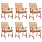 vidaXL Sillas comedor de jardín y cojines 6 uds madera maciza acacia vidaXL Sillas comedor de jardín y cojines 6 uds madera maciza acacia