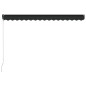vidaXL Toldo retráctil manual con LED gris antracita 450x300 cm vidaXL Toldo retráctil manual con LED gris antracita 450x300 cm