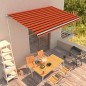 vidaXL Toldo manual retráctil naranja y marrón 450x300 cm vidaXL Toldo manual retráctil naranja y marrón 450x300 cm