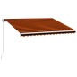 vidaXL Toldo manual retráctil naranja y marrón 450x300 cm vidaXL Toldo manual retráctil naranja y marrón 450x300 cm