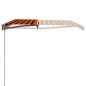 vidaXL Toldo manual retráctil naranja y marrón 450x300 cm vidaXL Toldo manual retráctil naranja y marrón 450x300 cm