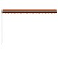 vidaXL Toldo manual retráctil naranja y marrón 450x300 cm vidaXL Toldo manual retráctil naranja y marrón 450x300 cm