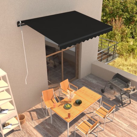 vidaXL Toldo retráctil automático gris antracita 350x250 cm