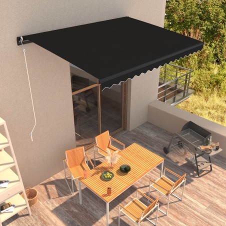 vidaXL Toldo retráctil automático gris antracita 450x300 cm