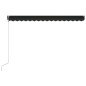 vidaXL Toldo retráctil automático gris antracita 450x300 cm