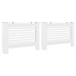 vidaXL Cubiertas para radiador 2 unidades MDF blanco 112x19x81,5 cm vidaXL Cubiertas para radiador 2 unidades MDF blanco 112x19x81,5 cm