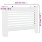 vidaXL Cubiertas para radiador 2 unidades MDF blanco 112x19x81,5 cm vidaXL Cubiertas para radiador 2 unidades MDF blanco 112x19x81,5 cm