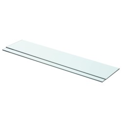 vidaXL Estantes 2 unidades panel de vidrio transparente 70x15 cm