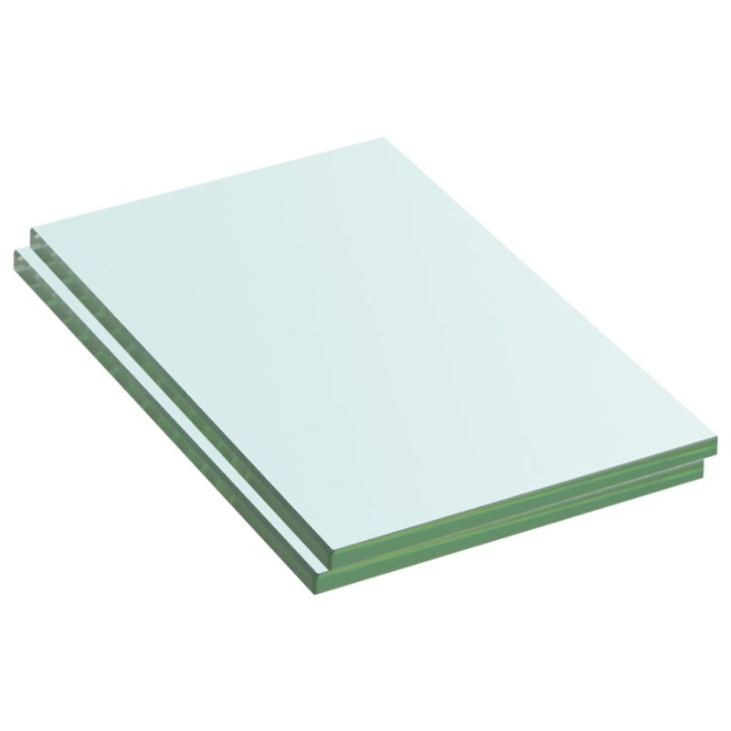 vidaXL Estantes 2 unidades panel de vidrio transparente 20x12 cm vidaXL Estantes 2 unidades panel de vidrio transparente 20x12 cm